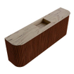 Mondiaz JOYA-DLUX Meuble de toilette 113,2 cm - arrondis gauche et droite couleur Ruby - Vasque FAYE position Milieu Sans trou de robinet couleur Arena SW1425322