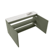 MONDIAZ TURE-DLUX Meuble de toilettes 100 cm Army. Vasque EDEN Ostra position droite. Avec 1 trou de robinet. SW1104735
