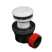 Mondiaz Siphon gagne place clic clac 6.7cm de hauteur Solid Surface rond Talc SECOND CHOIX OUT7878
