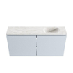 MONDIAZ TURE-DLUX Meuble WC 100cm Clay. Lavabo EDEN Ostra position à droite. Avec 1 trou de robinet. SW1104785