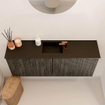 Mondiaz JOYA 100cm toiletmeubel - kleur Shadow - Wastafel FAYE positie Midden 1 kraangat kleur Urban. SW1421498