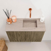 Mondiaz JOYA-DLUX Meuble de toilette 60cm - couleur Dusk - Lavabo FAYE position Droite Sans trou de robinet couleur Saba SW1426052