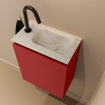 MONDIAZ TURE-DLUX Meuble de toilettes 40 cm Fire. EDEN lavabo Opalo position droite. Avec 1 trou de robinet. SW1104266