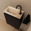 MONDIAZ TURE-DLUX Meuble toilette - 40cm - Urban - EDEN - vasque Frappe - position gauche - 1 trou de robinet SW1102617