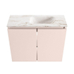 MONDIAZ TURE-DLUX Meuble toilette - 60cm - Rosee - EDEN - vasque Frappe - position droite - 1 trou de robinet SW1102942