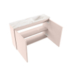 MONDIAZ TURE-DLUX Meuble toilette - 80cm - Rosee - EDEN - vasque Frappe - position droite - 1 trou de robinet SW1102950