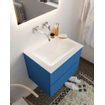 Mondiaz VICA ensemble de meuble de salle de bain - 60cm - meuble sous-vasque jeans - 2 tiroirs - lavabo cloud milieu - sans trou de robinet version XL 60cm de haut SW1090946