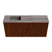 Mondiaz JOYA-DLUX 90cm toiletmeubel - kleur Ruby - Wastafel FAYE positie Links 1 kraangat kleur Oza. SW1425514
