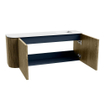 Mondiaz JOYA 101.6cm toiletmeubel - ronding links kleur Dusk - Wastafel FAYE positie Rechts Zonder kraangat kleur Talc. SW1421589