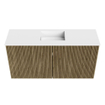 Mondiaz JOYA 80cm toiletmeubel - kleur Dusk - Wastafel FAYE positie Midden Zonder kraangat kleur Talc. SW1421600