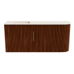 Mondiaz JOYA-DLUX Meuble de toilette 91,6cm - arrondi droit couleur Ruby - Lavabo FAYE position Gauche 1 trou de robinet couleur Meli. SW1425390