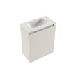 MONDIAZ TURE-DLUX Meuble de WC 40 cm Linen. Lavabo EDEN Ostra position centrale. Sans trou de robinet. SW1104897