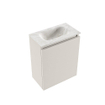 MONDIAZ TURE-DLUX Meuble toilette - 40cm - Linen - EDEN - vasque Ostra - position centrale - sans trou de robinet SW1104897