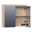 BRAUER Rise Armoire de toilette 80x15x70cm Chêne massif White Oak SW223484