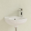 Villeroy & Boch O.novo Compact fontein 36x27,5cm met overloop en doortikbaar kraangat wit 0124116