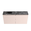 MONDIAZ TURE-DLUX Meuble de WC 100 cm Rosee. EDEN lavabo Lava position gauche. Avec 1 trou de robinet. SW1103971