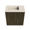 Mondiaz JOYA-DLUX 40cm meuble de toilette - couleur Shadow - Vasque FAYE position Gauche 1 trou de robinet couleur Meli. SW1424852