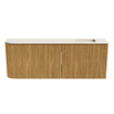 Mondiaz JOYA-DLUX 111.6cm toiletmeubel - ronding links kleur Oak - Wastafel FAYE positie Rechts 1 kraangat kleur Meli. SW1423966