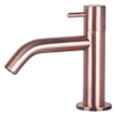 Differnz Force Set lave-mains 40x22x8cm 1 trou avec robinet courbé et siphon + bonde cuivre rose Rectangulaire Béton Gris foncé SW373143