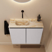 MONDIAZ TURE-DLUX Meuble WC 60cm Cale. EDEN lavabo Frappe position gauche. Sans trou de robinet. SW1102660