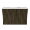 Mondiaz JOYA-DLUX 60cm meuble de toilette - couleur Shadow - Vasque FAYE position Milieu Sans trou de robinet couleur Ostra. SW1422973