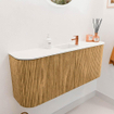 Mondiaz JOYA 103.2cm toiletmeubel - ronding links en rechts kleur Oak - Wastafel FAYE positie Midden 1 kraangat kleur Talc. SW1421220