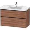 Duravit D-neo Meuble sous vasque 98.4x45.2x62.5cm 2 tiroirs Noyer mat SW641121