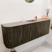 Mondiaz JOYA-DLUX Meuble de salle de bains 123.2cm - arrondis gauche et droite couleur Shadow - Vasque FAYE position Milieu 1 trou de robinet couleur Saba SW1425160