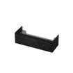 INK Wastafelonderkast - 120x45x35cm - 1 lade - greeploos - met houten keerlijst - MFC - Houtskool eiken SW352433