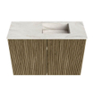 Mondiaz JOYA-DLUX 60cm meuble de toilette - couleur Dusk - Vasque FAYE position Droite 1 trou de robinet couleur Ostra. SW1423363