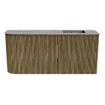 Mondiaz JOYA-DLUX 91.6cm toiletmeubel - ronding links kleur Dusk - Wastafel FAYE positie Rechts 1 kraangat kleur Oza. SW1426010