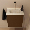 MONDIAZ TURE-DLUX Meuble de toilettes 40 cm Rust. Lavabo EDEN Ostra position milieu. Sans trou de robinet. SW1105087
