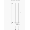 Plieger Cavallino Retto designradiator verticaal dubbel middenaansluiting 2000x602mm 1716W wit 7255369
