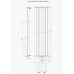 Plieger Cavallino Retto radiateur design vertical double raccordement central 2000x602mm 1716W blanc 7255369