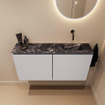 MONDIAZ TURE-DLUX Meuble toilette - 100cm - Cale - EDEN - vasque Lava - position droite - sans trou de robinet SW1103733