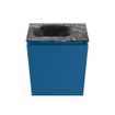 MONDIAZ TURE-DLUX Meuble toilette - 40cm - Jeans - EDEN - vasque Lava - position gauche - sans trou de robinet SW1103822