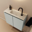 MONDIAZ TURE-DLUX Meuble toilette - 60cm - Greey - EDEN - vasque Ostra - position centrale - 1 trou de robinet SW1104868