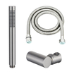 Fortifura Calvi Kit douchette à main stick avec flexible anti-twist et support Inox brossé PVD SW798082