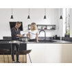 Hansgrohe Talis 1 gr cuisine mkr 210 avec poing coulissant look acier inoxydable SW528848