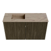 Mondiaz JOYA-DLUX 70cm meuble de salle de bains - couleur Shadow - Vasque FAYE position Gauche Sans trou de robinet couleur Arena. SW1424809