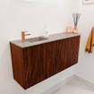 Mondiaz JOYA-DLUX 91.6cm toiletmeubel - ronding rechts kleur Ruby - Wastafel FAYE positie Links 1 kraangat kleur Saba. SW1425620