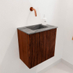 Mondiaz JOYA-DLUX 40cm toiletmeubel - kleur Ruby - Wastafel FAYE positie Midden Zonder kraangat kleur Sombra. SW1425644