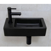 Wiesbaden Mini Rhea Pack lave-mains complet 36x18x9cm trou de robinet gauche noir mat SW522590