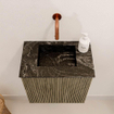 Mondiaz JOYA-DLUX Meuble de toilette 40cm - couleur Dusk - Vasque FAYE position Milieu Sans trou de robinet couleur Lava SW1423208