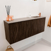 Mondiaz JOYA-DLUX 100cm meuble de toilette - couleur Walnut - Vasque FAYE position Droite 1 trou de robinet couleur Saba. SW1424664