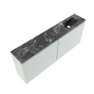 MONDIAZ TURE-DLUX Meuble de toilettes 120 cm Greey. Lavabo EDEN Lava position droite. Avec 1 trou de robinet. SW1103810