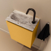 MONDIAZ TURE-DLUX 40cm toiletmeubel Ocher. EDEN wastafel Glace positie links. Met 1 kraangat. SW1103383