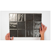 Terravito Bemare wandtegel - 10x10cm - 8mm - Vierkant - Antraciet glans SW405196