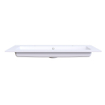 Arcqua Mira Lavabo encastré - 121x46x1.5cm - vasque simple - 2 trous de robinet - marbre de synthèse - blanc mat SW1581363