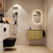 MONDIAZ TURE-DLUX Meuble toilette - 80cm - Oro - EDEN - vasque Glace - position droite - 1 trou de robinet SW1103410